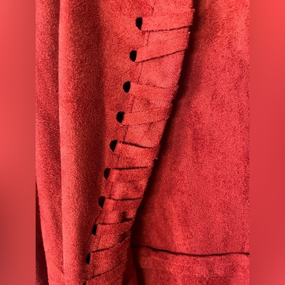 Angie Fringe Woven Western Vest in Red Oxide Womens Size S NWOT - Picture 6 of 13